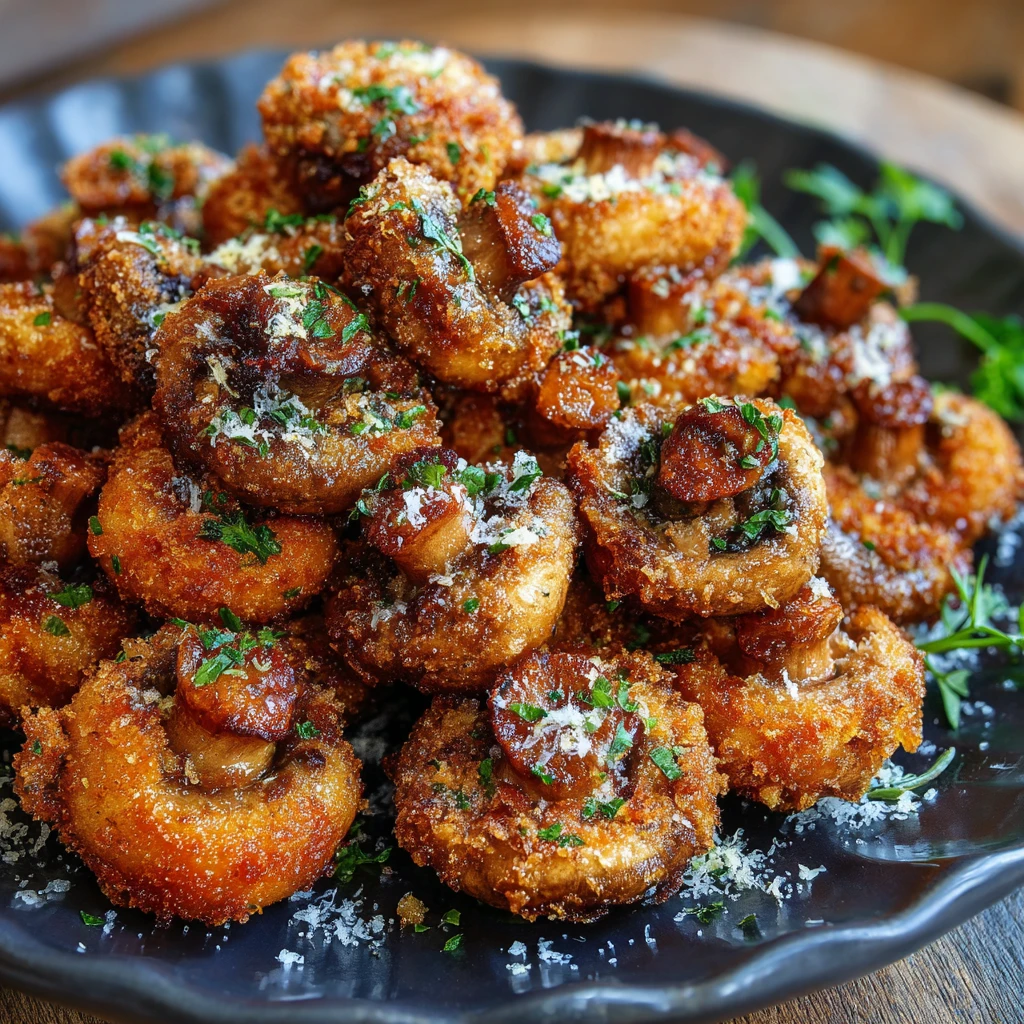 Crispy Golden Fried Mushrooms : Juicy, Flavor-Packed Bites