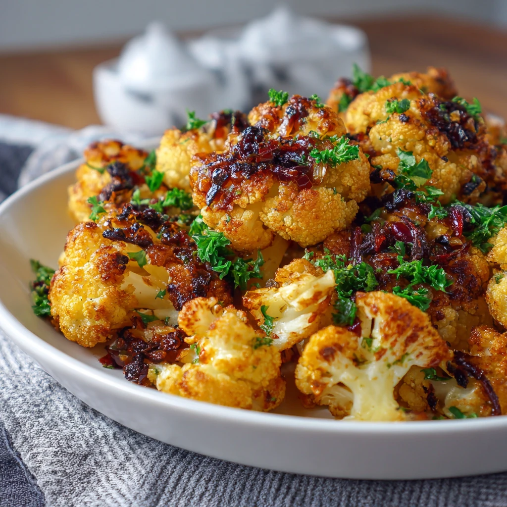 Crispy Roasted Cauliflower : Golden, Caramelized & Addictively Good