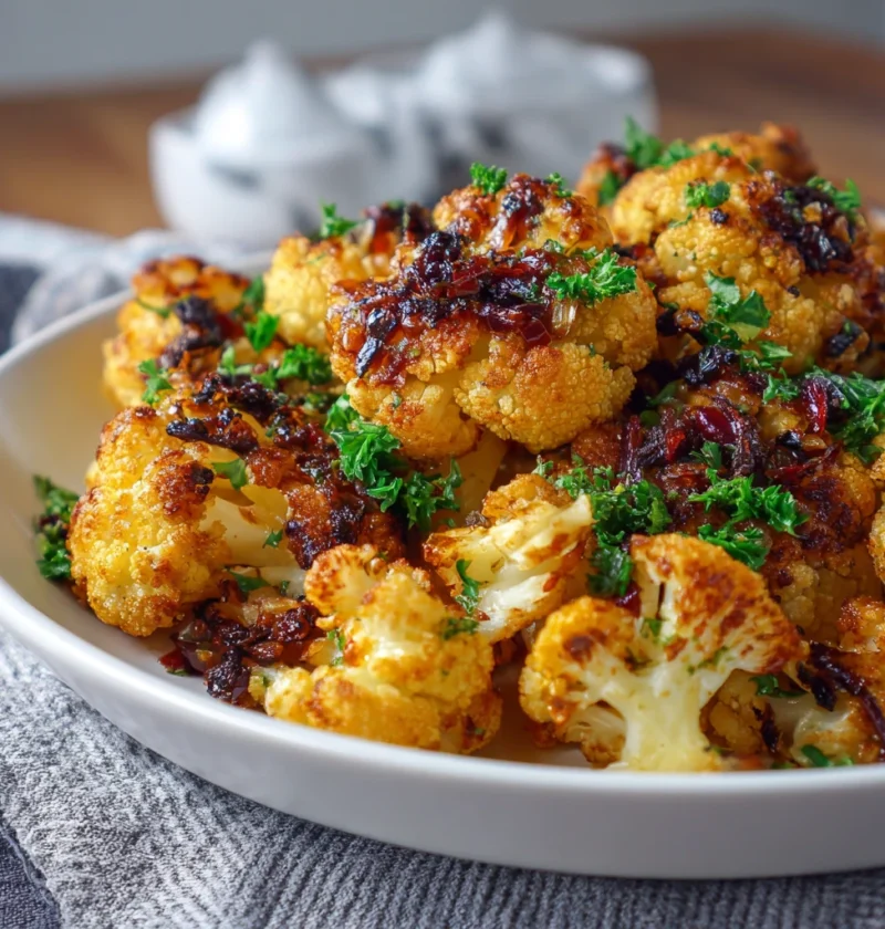 Crispy Roasted Cauliflower Golden Caramelized Addictively Good