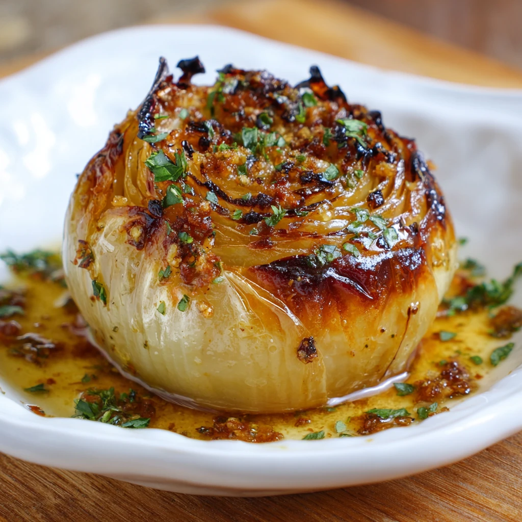Golden Garlic Butter Roasted Onion : Easy & Flavor-Packed
