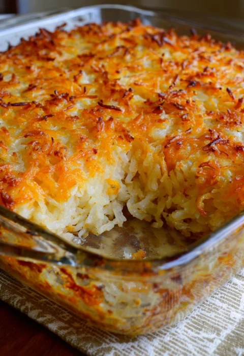 Grandmas Secret Hash Brown Casserole Cheesy Crispy Totally