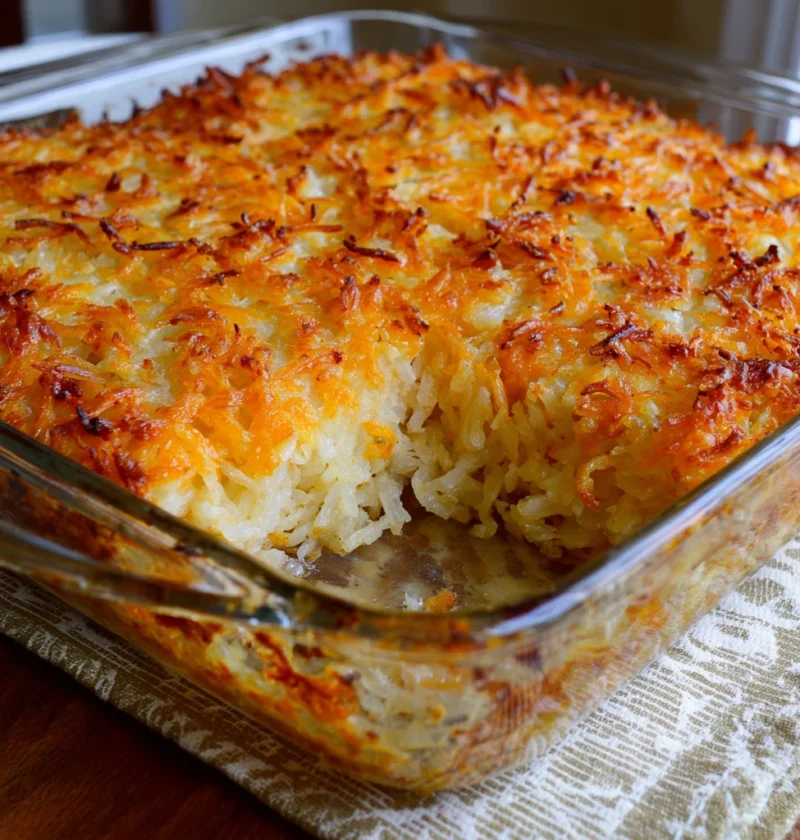 Grandmas Secret Hash Brown Casserole Cheesy Crispy Totally