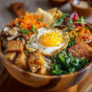 High-Protein Longevity Miso Bowl : A Crunchy Mixture
