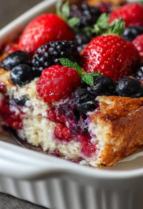 High Protein Triple Berry Bake Perfect Breakfast