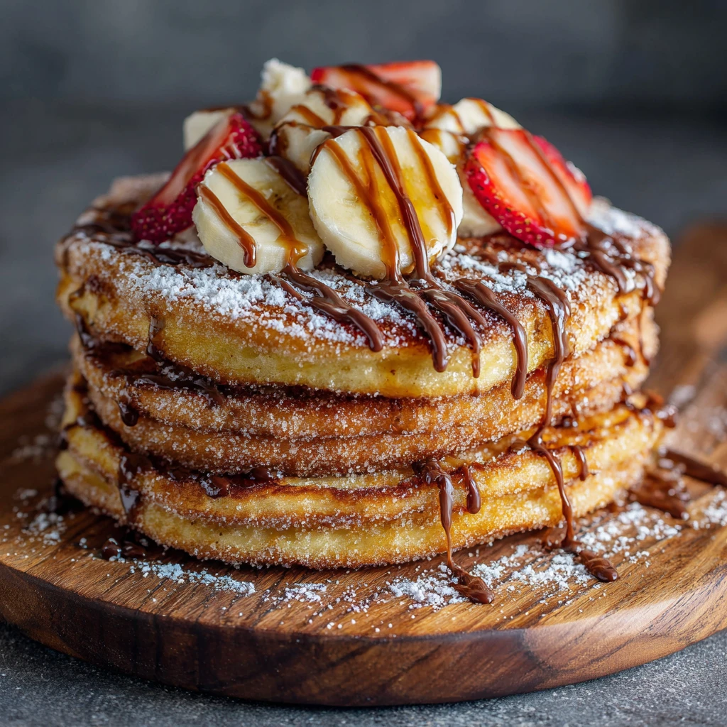 Irresistible Spanish Churro Fluffy Pancakes