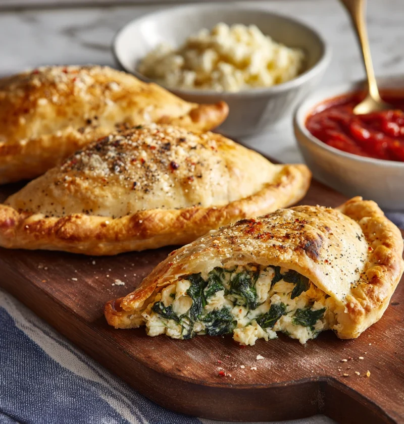 Italianstyle Ricotta Spinach Calzones