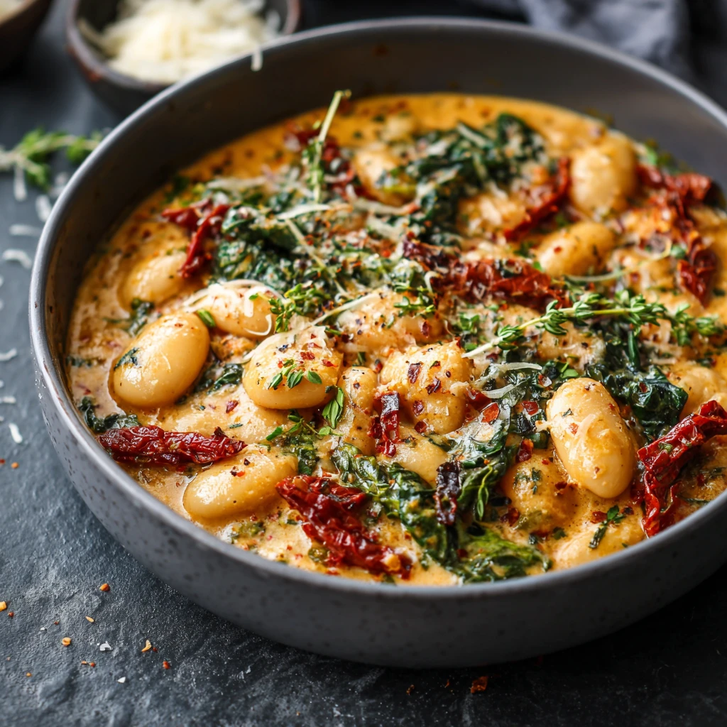 one-pan Creamy Tuscan Marry Me Butter Beans :Perfect For Weeknight Dinners