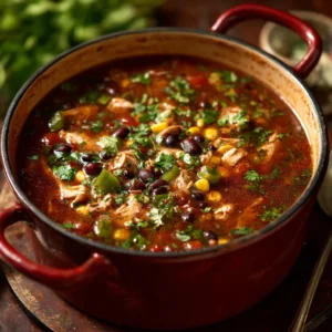 One-Pot Chicken Poblano & Black Bean Soup : Ready in 30 Minutes