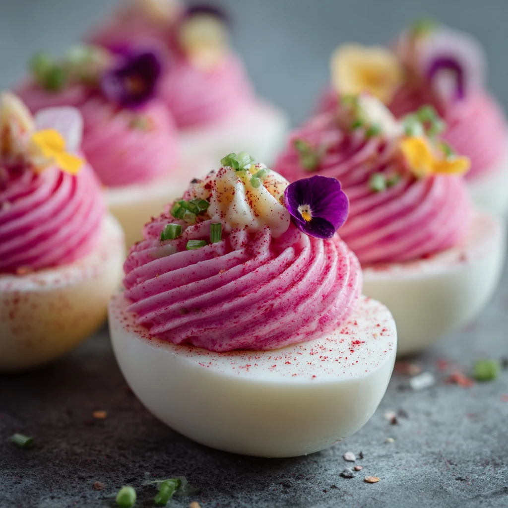 Pretty Pink Deviled Eggs : A Gorgeous Twist on a Classic