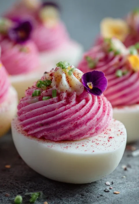 Pretty Pink Deviled Eggs Gorgeous Twist Classic