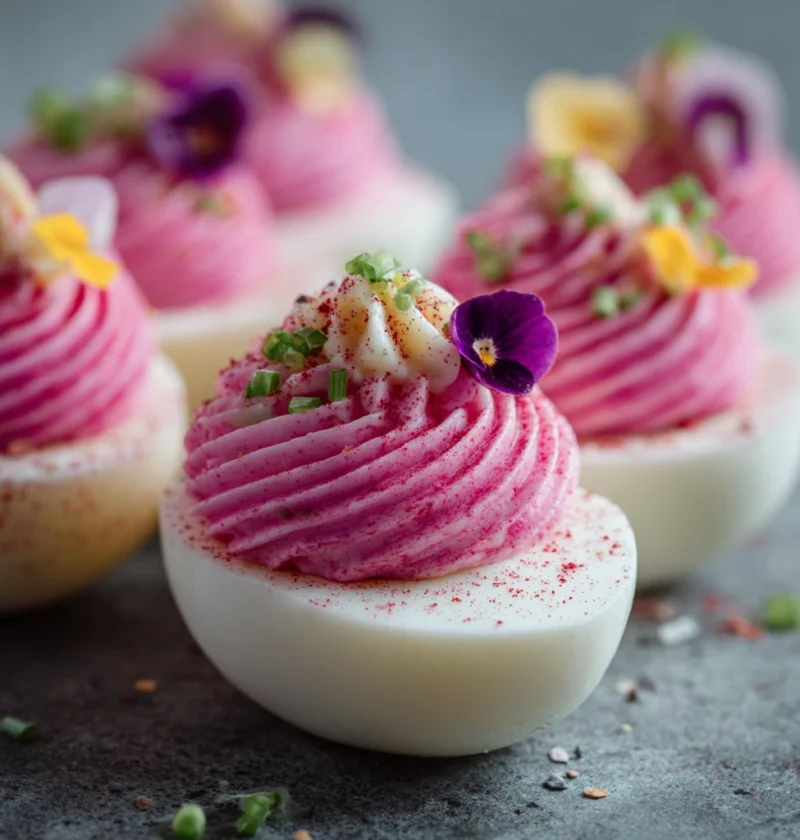 Pretty Pink Deviled Eggs Gorgeous Twist Classic
