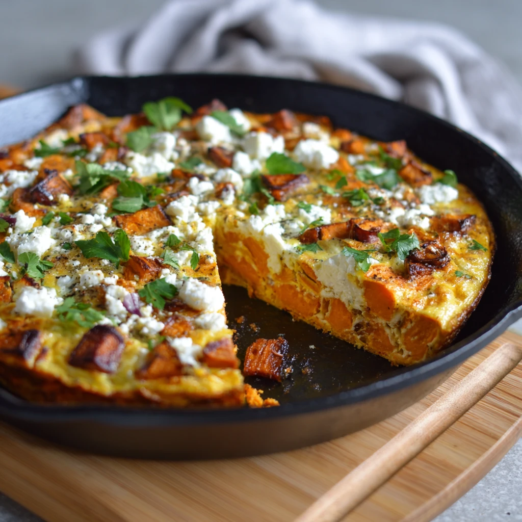 Quick, Cozy & Delicious Sweet Potato Frittata Feta