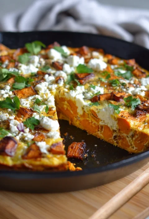 Cozy Delicious Sweet Potato Frittata Feta