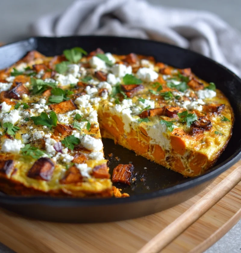 Cozy Delicious Sweet Potato Frittata Feta