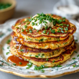 Savory Cheese & Chive Pancakes : The Perfect Brunch Treat