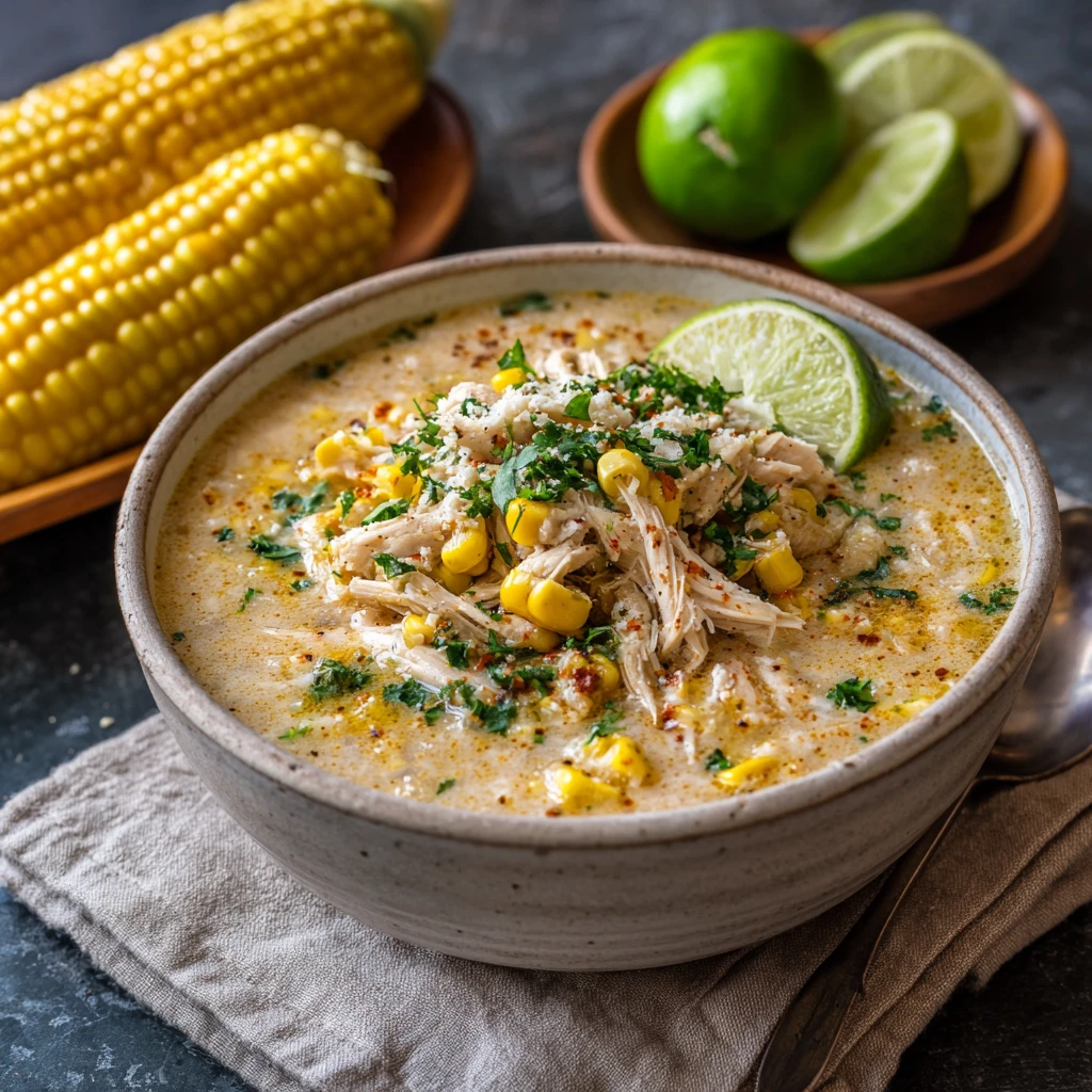 Street Corn White Chicken Chili : Cozy With a Kick