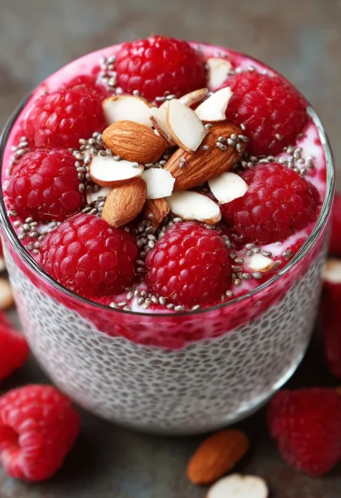 Sweet Creamy Raspberry Chia Pudding Perfect Breakfast Snack