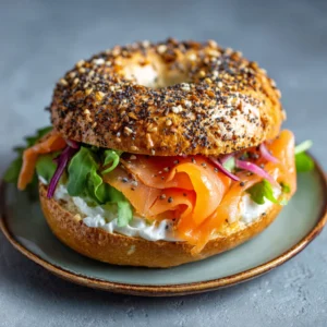 Ultimate Smoked Salmon Bagel : Fresh, Protein-Packed & Ready in 10 Mins.