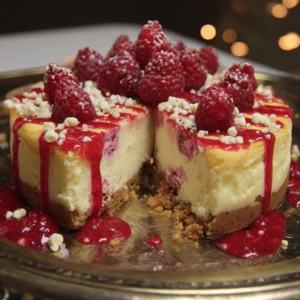 Valentines Special : Raspberry and White Chocolate Cheesecake