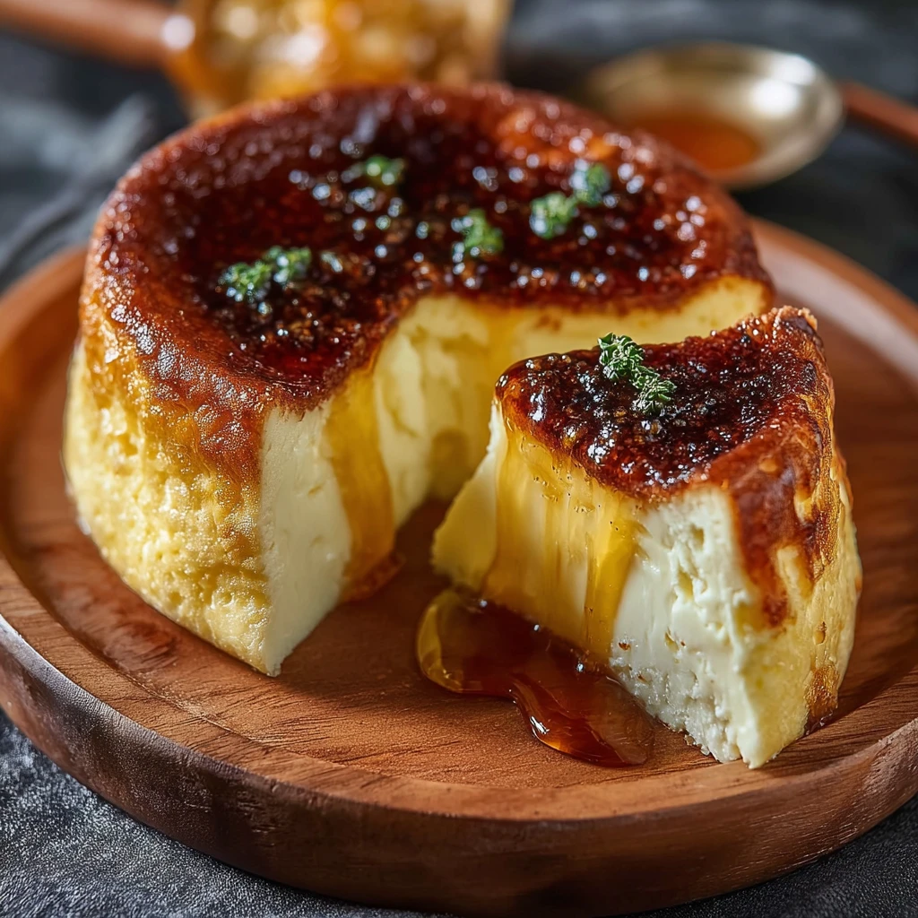 Basque Burnt Cheesecake with Gold Honey