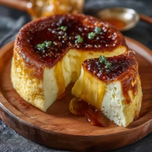 Basque Burnt Cheesecake with Gold Honey