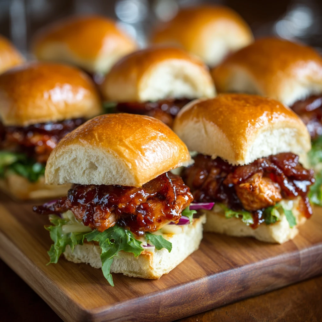 Bbq Chicken & Bacon Baked Sliders