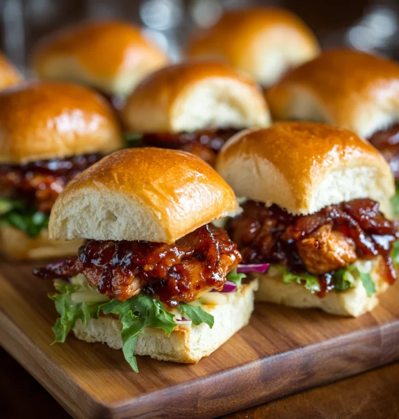 Bbq Chicken Bacon Baked Sliders