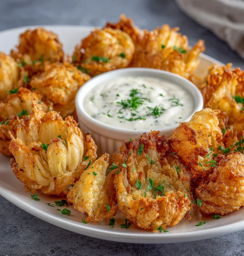 Bitesized Blooming Onions Classic Restaurant Appetizer