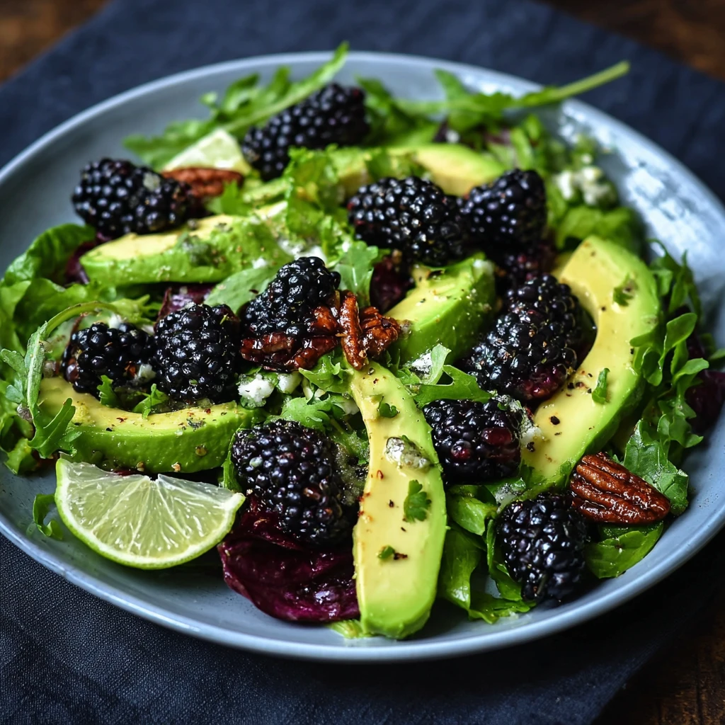 Blackberry avocado salad