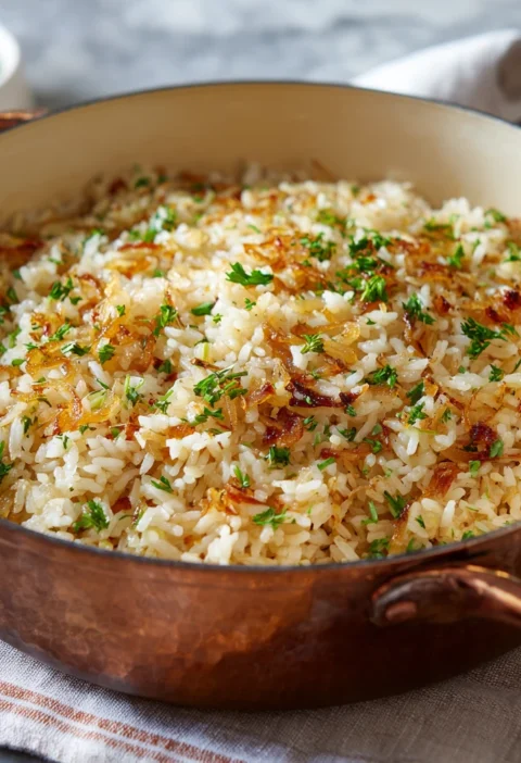 Buttery French Onion Rice Youll Obsessed