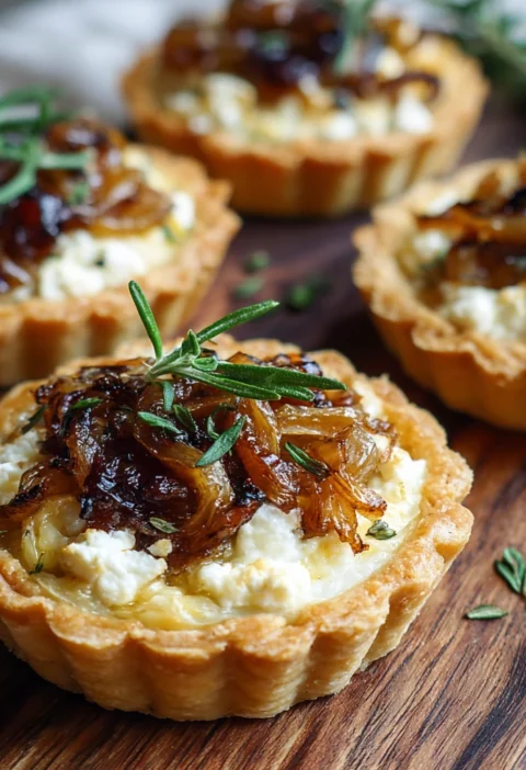 Caramelized Onion Goat Cheese Tarts Rich Elegant Shockingly