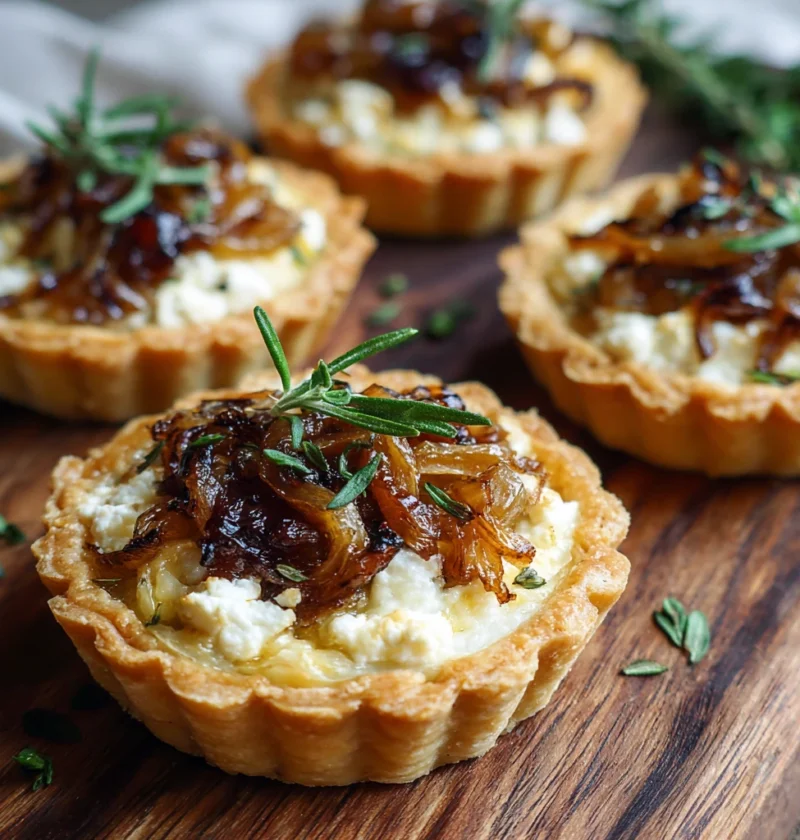 Caramelized Onion Goat Cheese Tarts Rich Elegant Shockingly