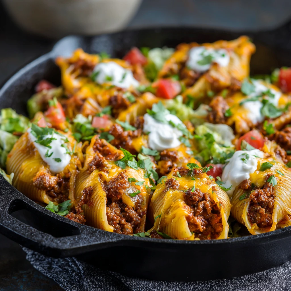 Cheesy Taco Stuffed Shells