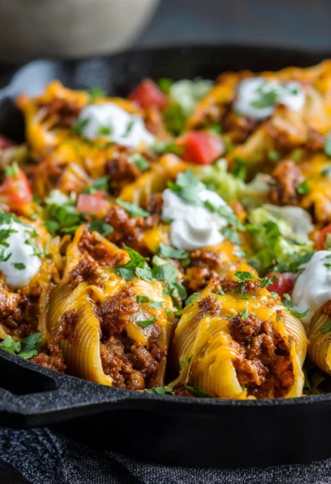 Cheesy Taco Stuffed Shells