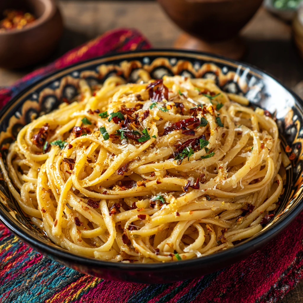 Chili Oil Garlic Butter Pasta