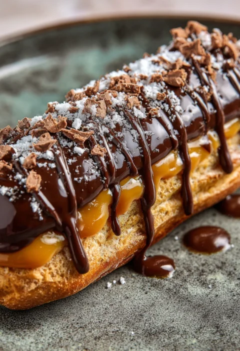 Chocolate Salted Caramel Clair