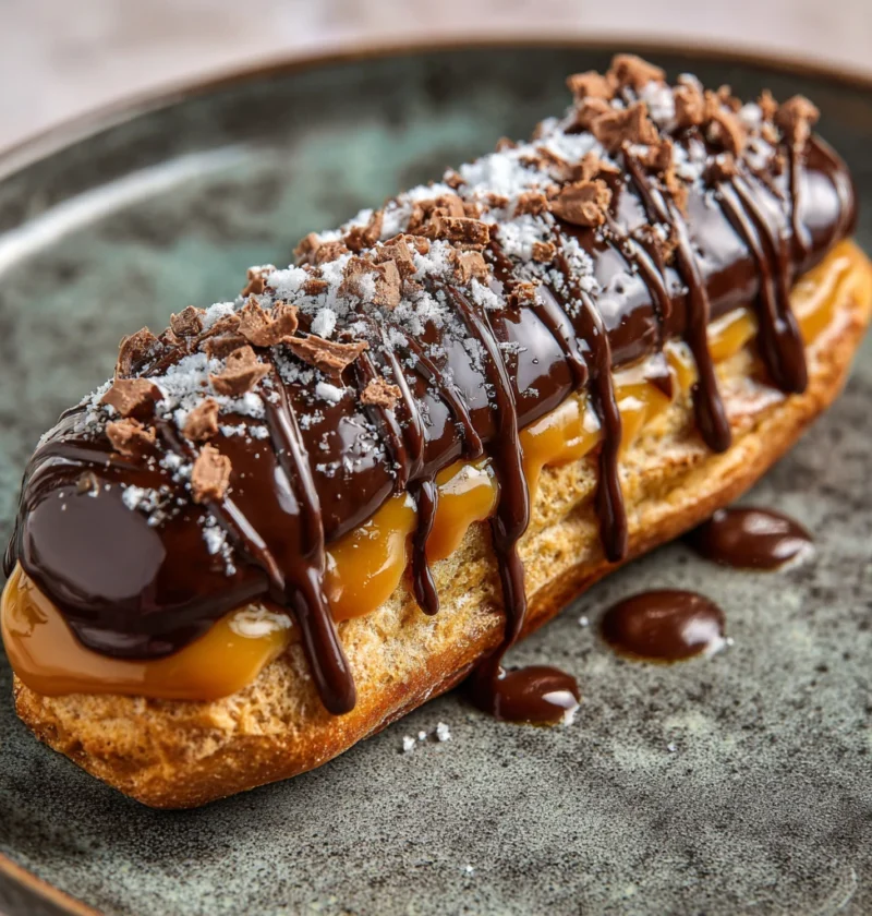 Chocolate Salted Caramel Clair