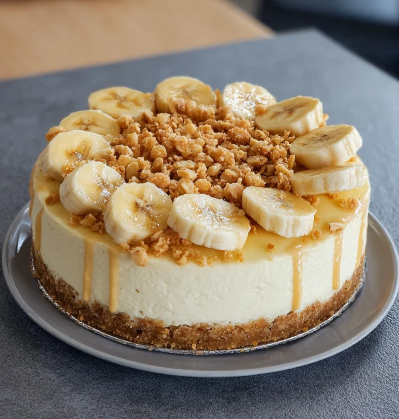 Creamy Banana Cheesecake Crunchy Topping