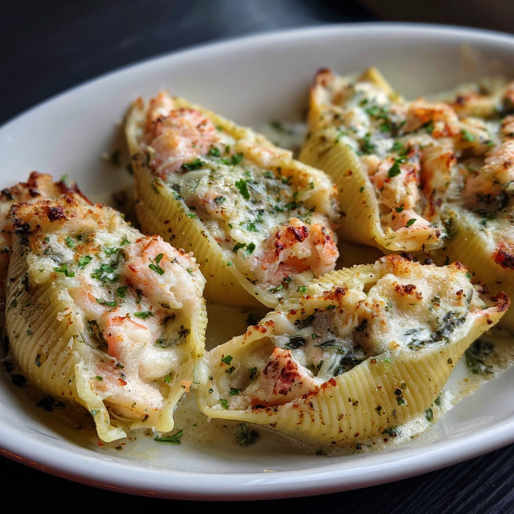 Creamy Seafood Stuffed Shells