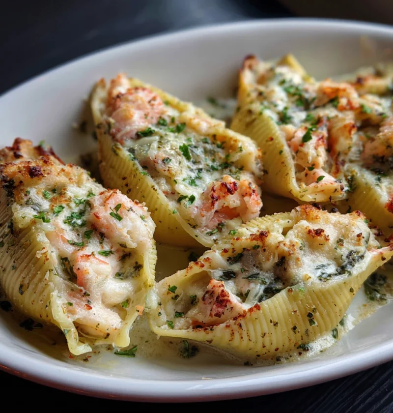 Creamy Seafood Stuffed Shells