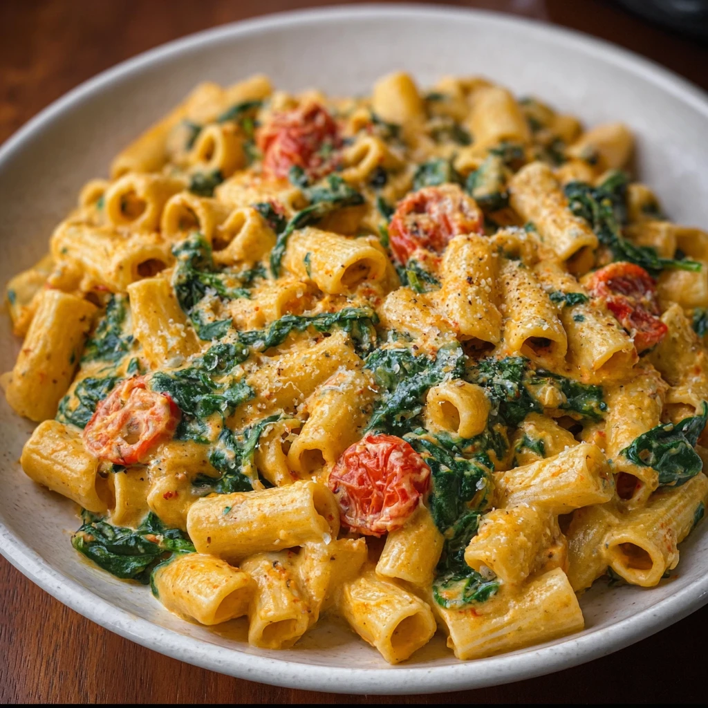 Creamy Spinach Tomato Pasta