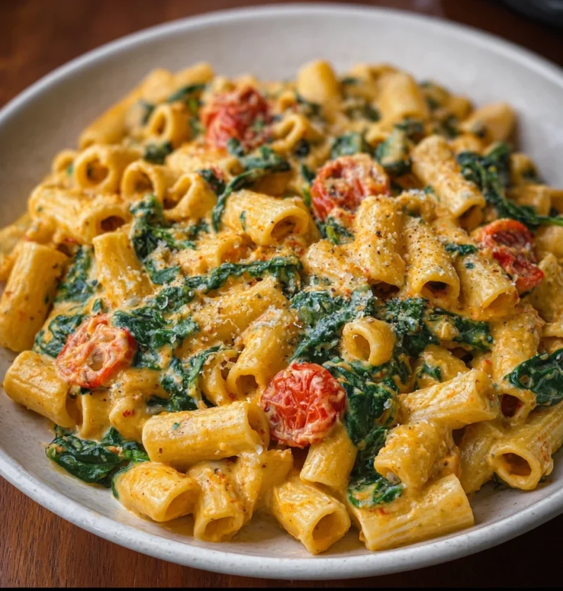 Creamy Spinach Tomato Pasta