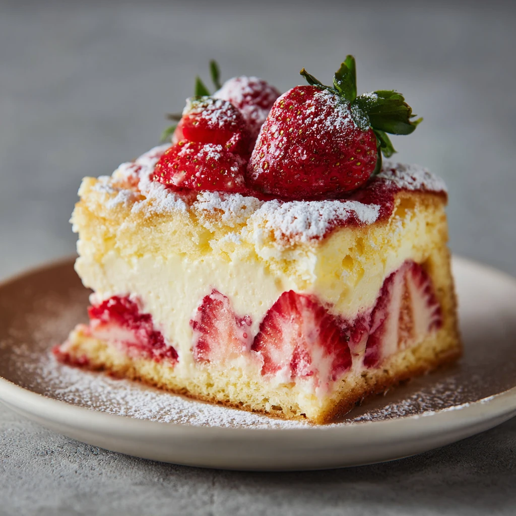 Creamy Strawberry Custard Cake That Makes Everyone Happy