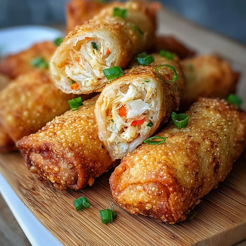 Crispy and Savory with these Crab Cake Egg Rolls