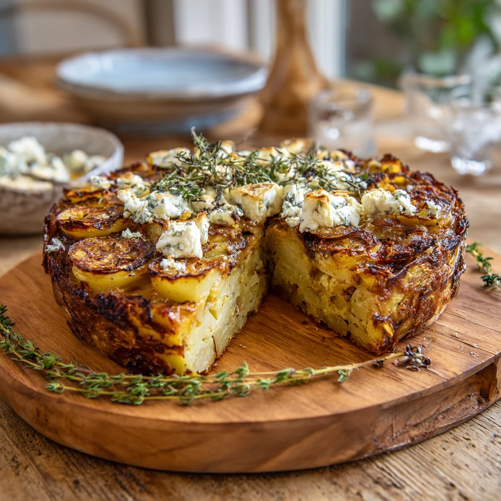 Crispy Balsamic Thyme Potato Torte