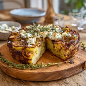 Crispy Balsamic Thyme Potato Torte