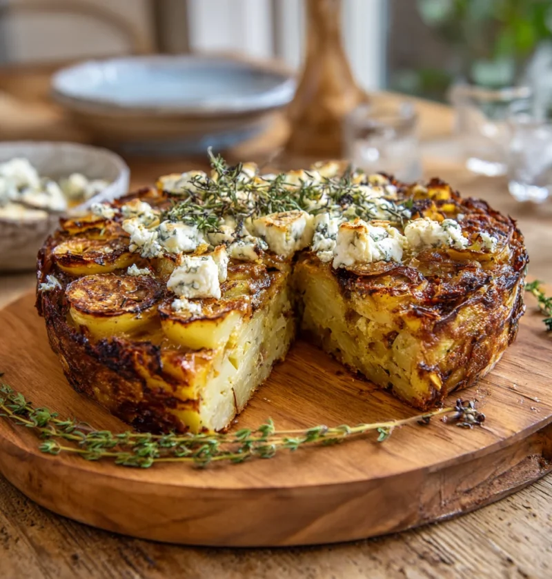 Crispy Balsamic Thyme Potato Torte