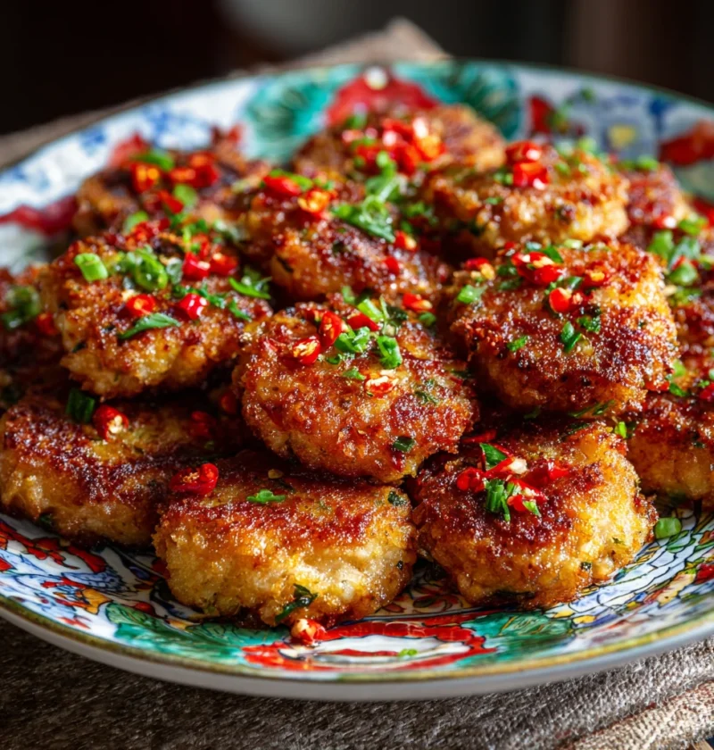 Crispy Chinese Shrimp Cakes Delicious Appetizer
