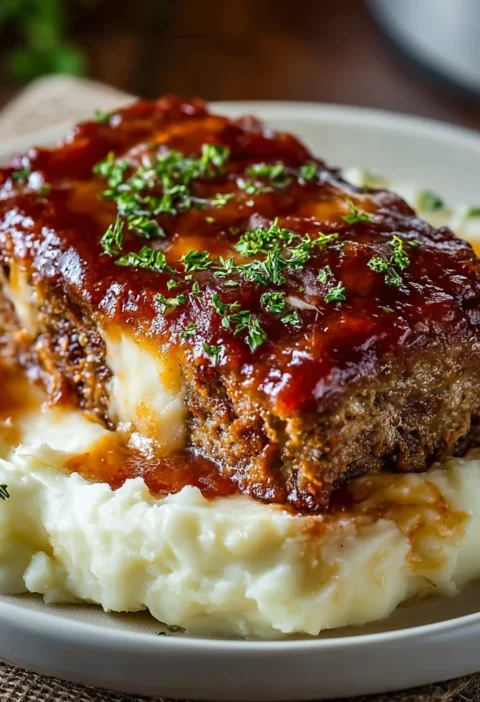 Decadent Meatloaf Mashed Potatoes Cheese Delight