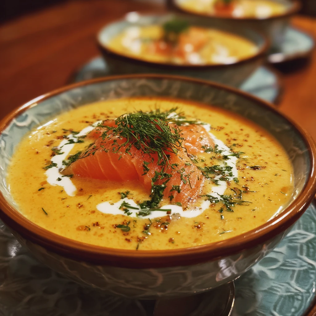 Delicious Salmon Soup : Perfect for Cold Winter's Night